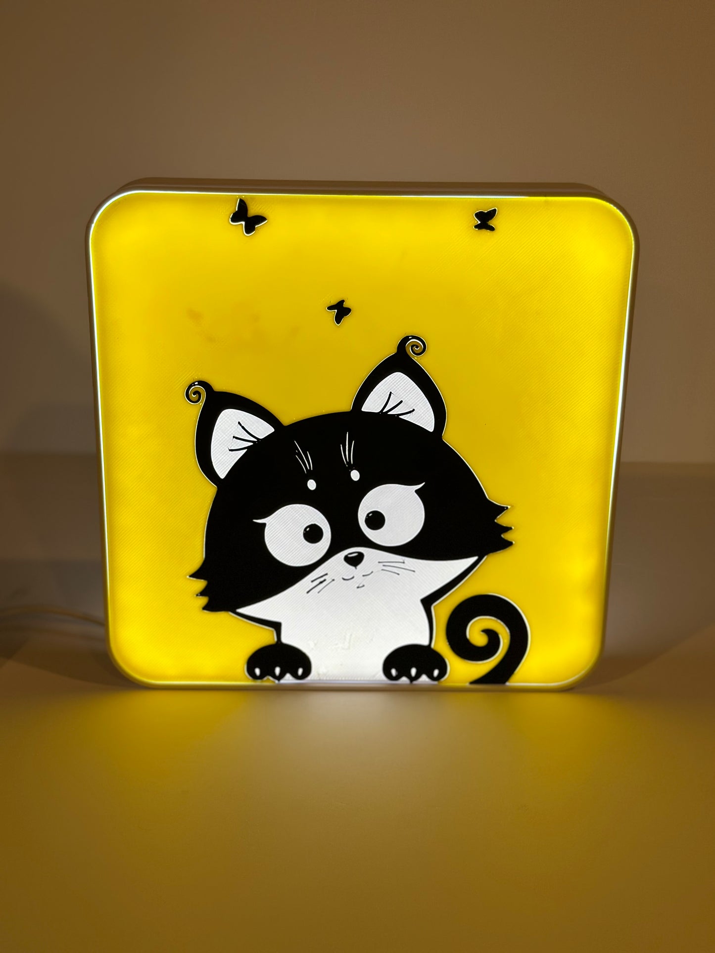 Curious Cat Lamp Box Light