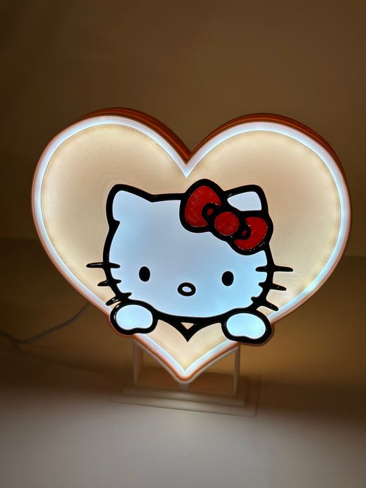 Hello Kitty Heart Lamp Box Light
