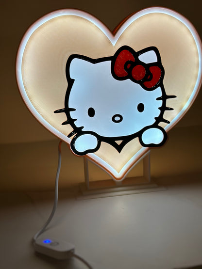 Hello Kitty Heart Lamp Box Light