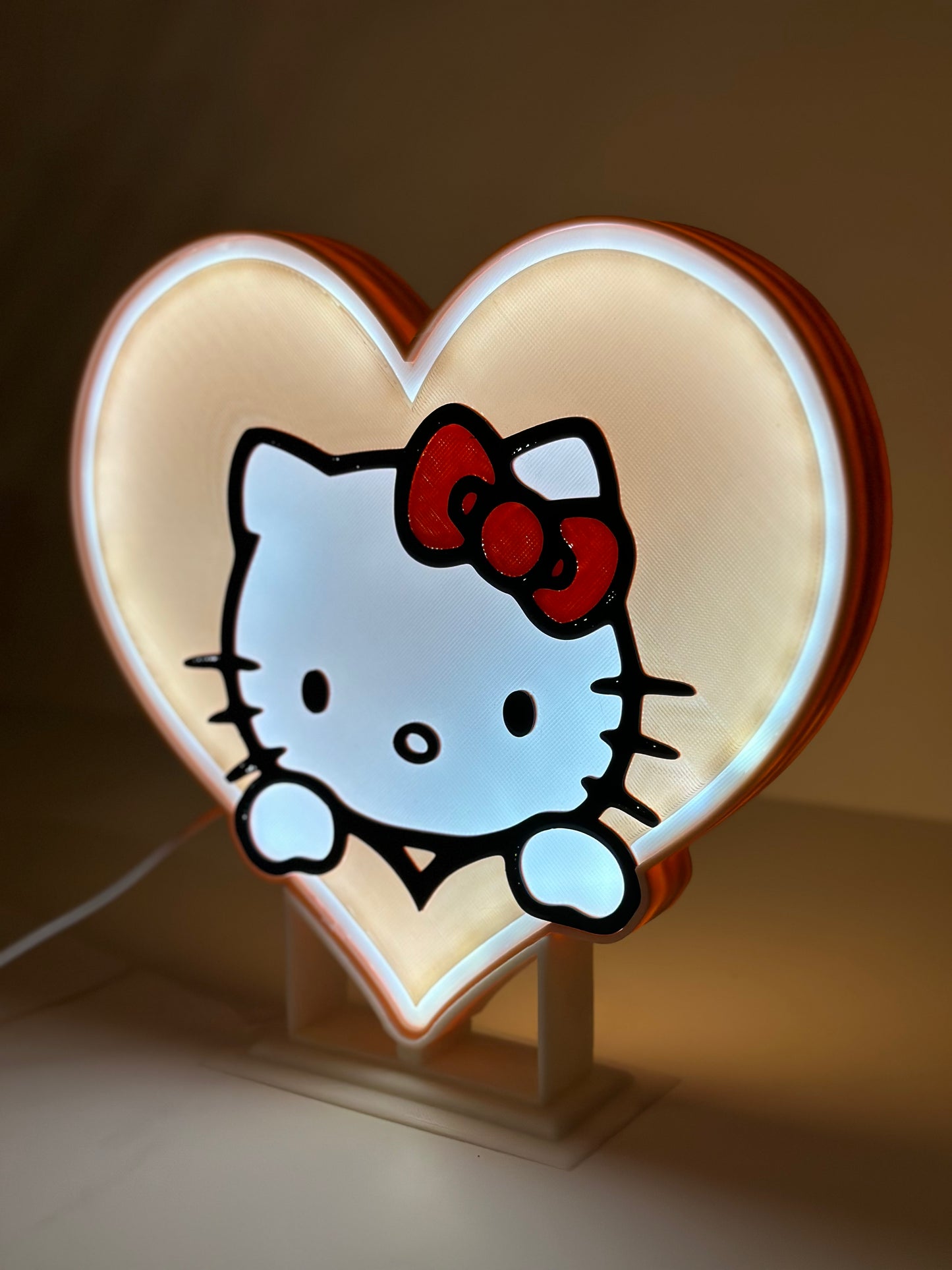 Hello Kitty Heart Lamp Box Light