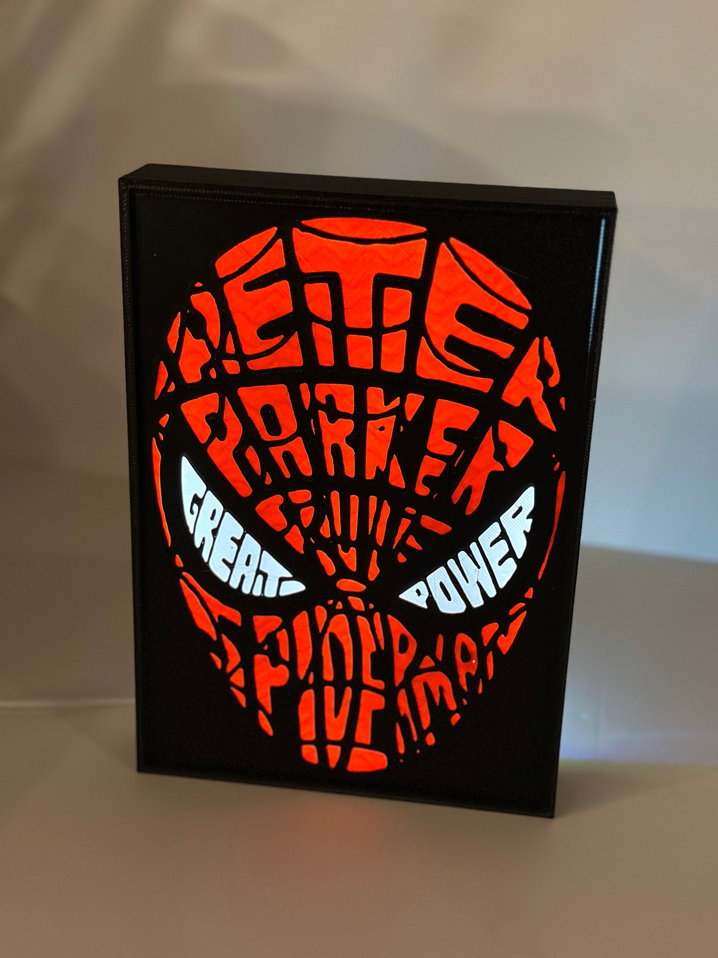 Spider-Man With Great Power Lamp Box Light