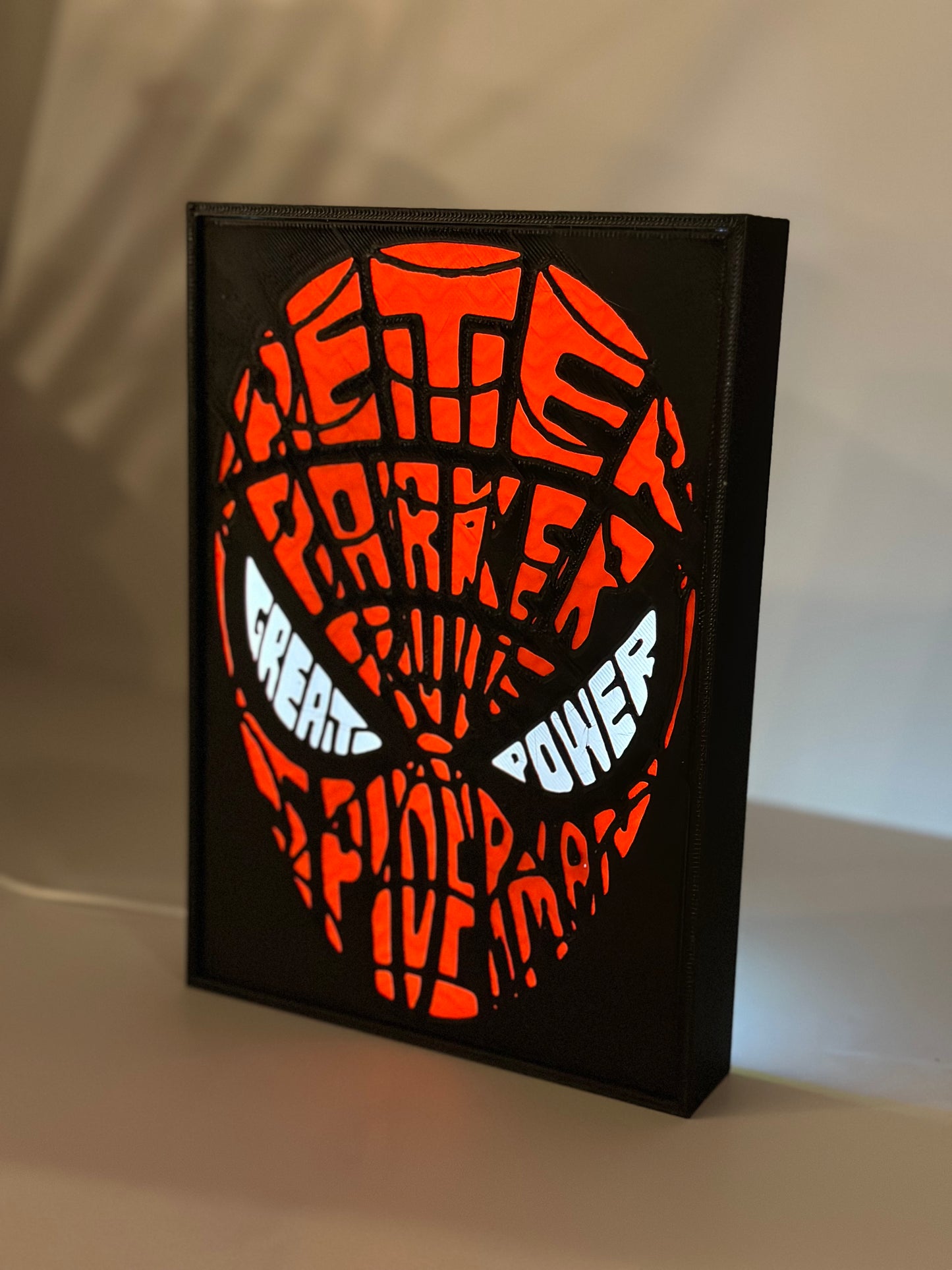 Spider-Man With Great Power Lamp Box Light
