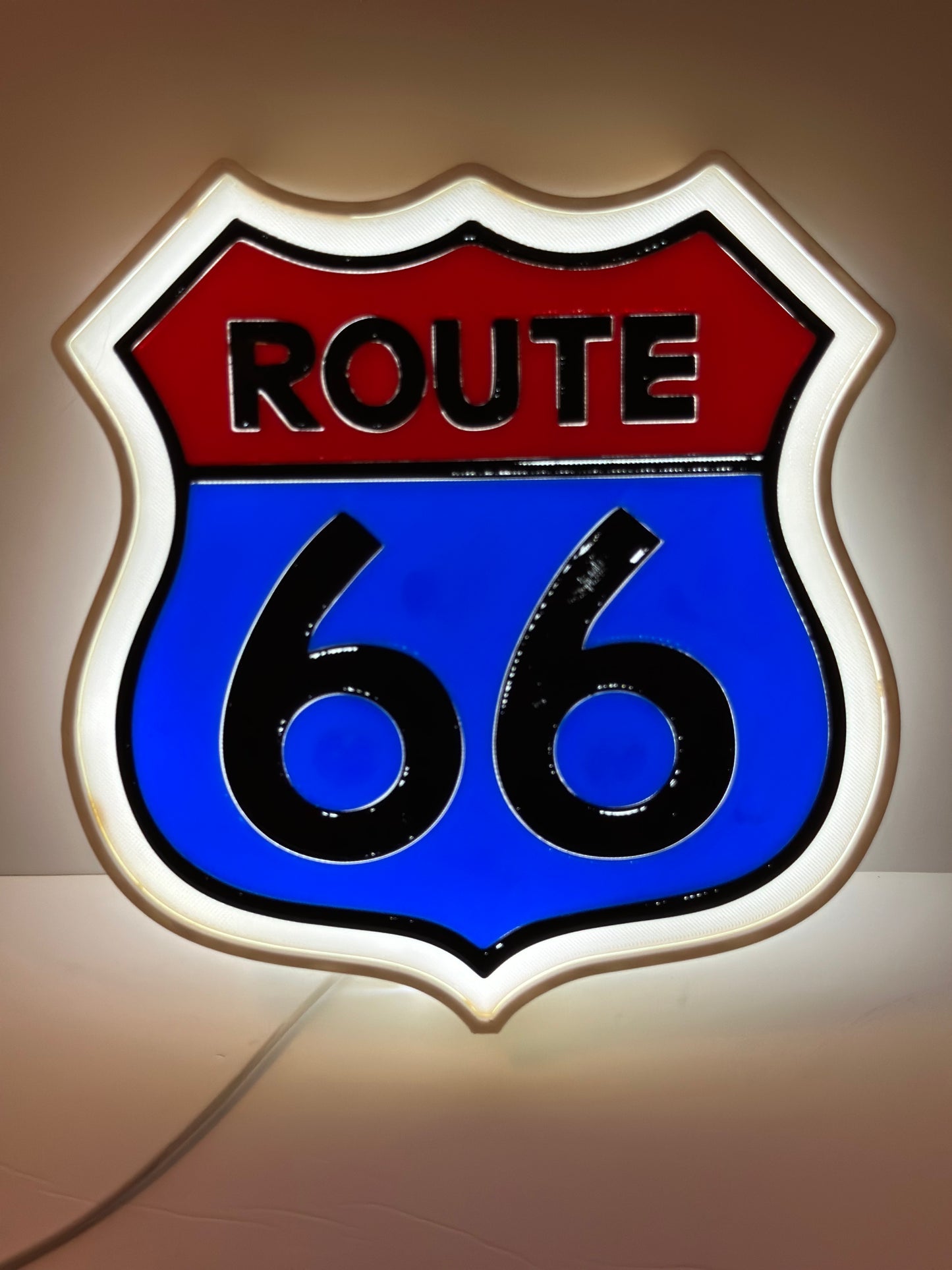 Route 66 Highway Lamp Box Light