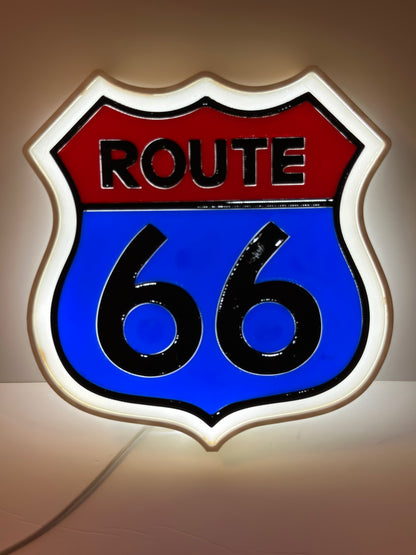 Route 66 Highway Lamp Box Light