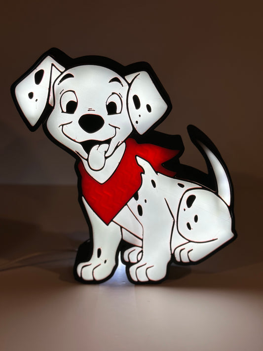 Little Dalmatian Dog Lamp Box Light